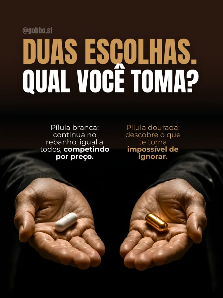 Post: Duas escolhas. Qual você toma?